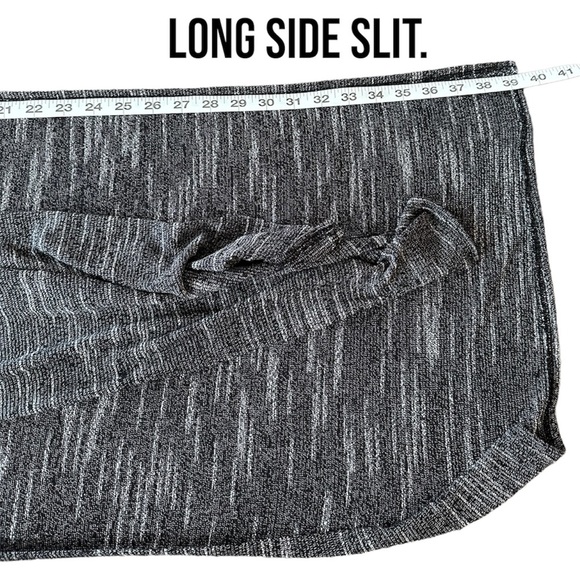 Preowned sporty gray long slit, maxi dress/top - Picture 11 of 11